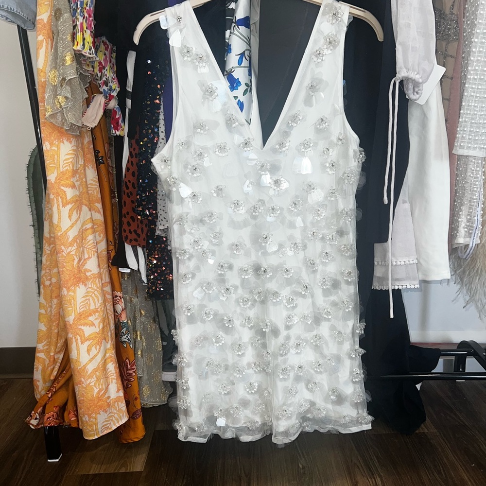 3D Embellished Floral Dress